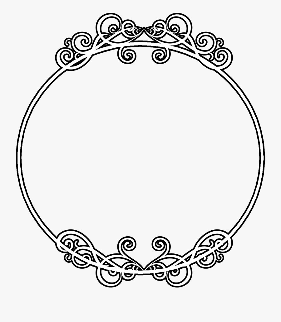 Scroll Clipart Kerawang - Round Border, Transparent Clipart