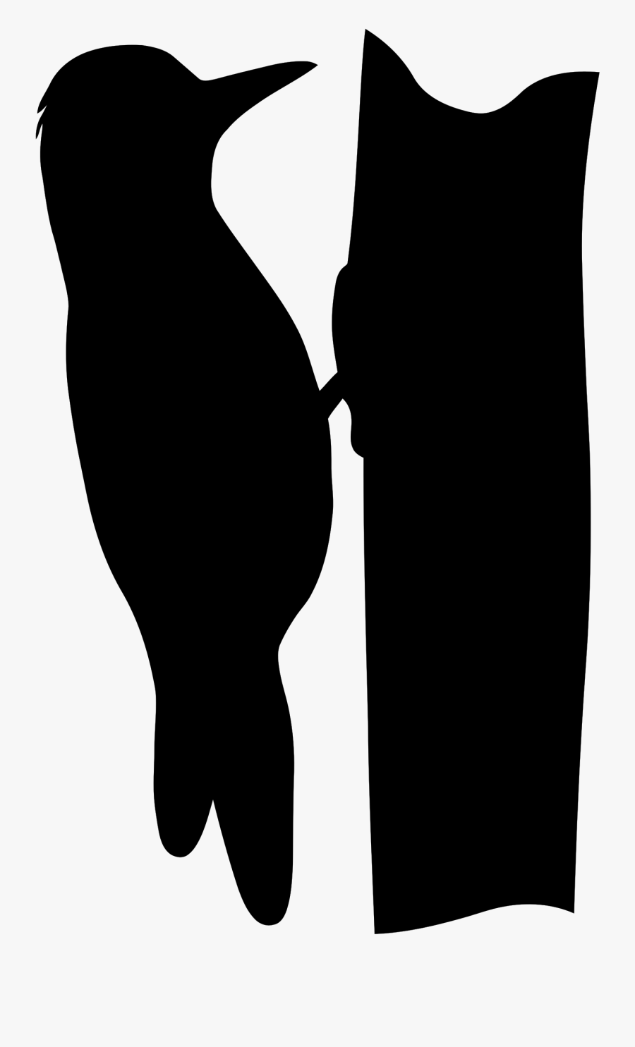 Shoulder,silhouette,neck - Woodpecker Silhouette Png, Transparent Clipart