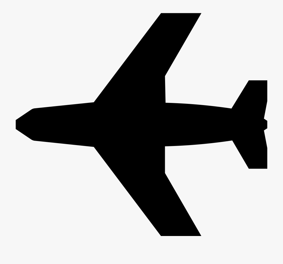 Transparent Road Clipart Black And White - Airplane Clipart Aerial View, Transparent Clipart