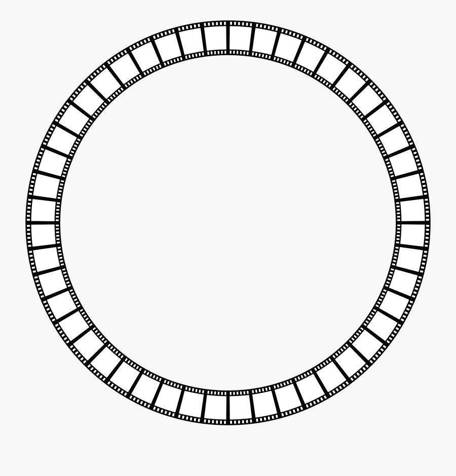 Film Clipart Movie Frame - Film Strip Circle Png, Transparent Clipart