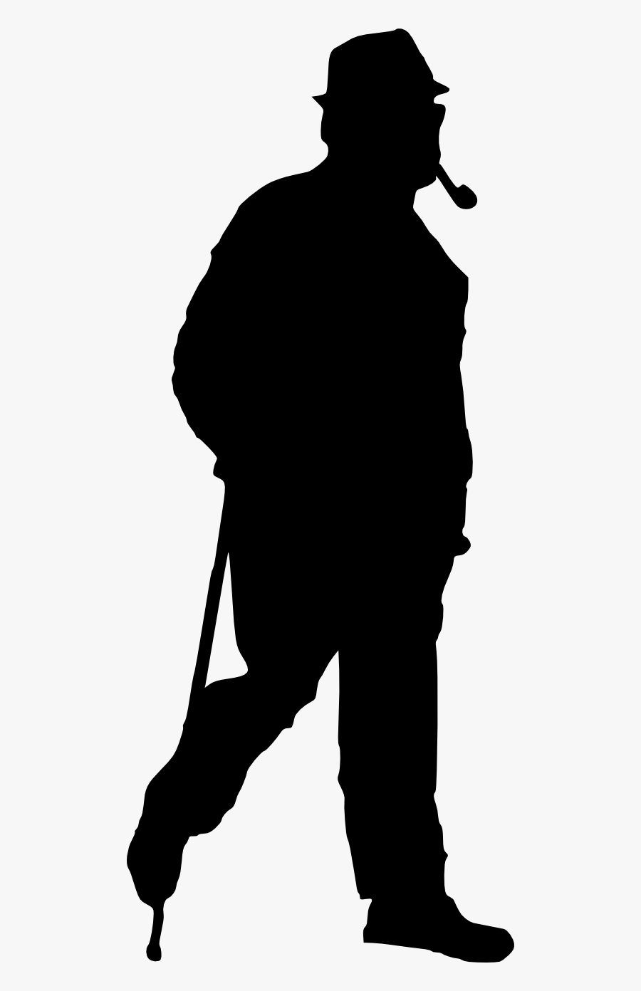 Bigfoot Silhouette Clip Art - Man Black Silhouette Transparent, Transparent Clipart