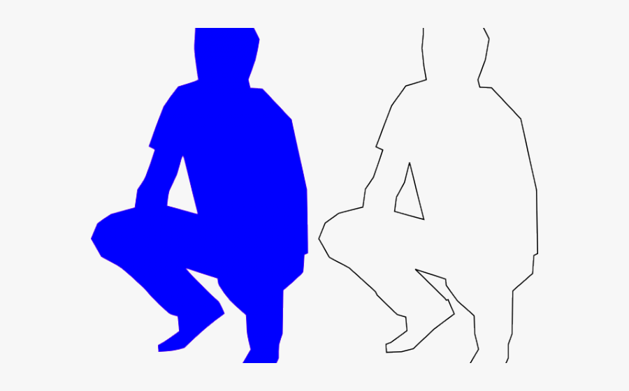 Squats Cliparts - Human Figure Silhouette Png, Transparent Clipart