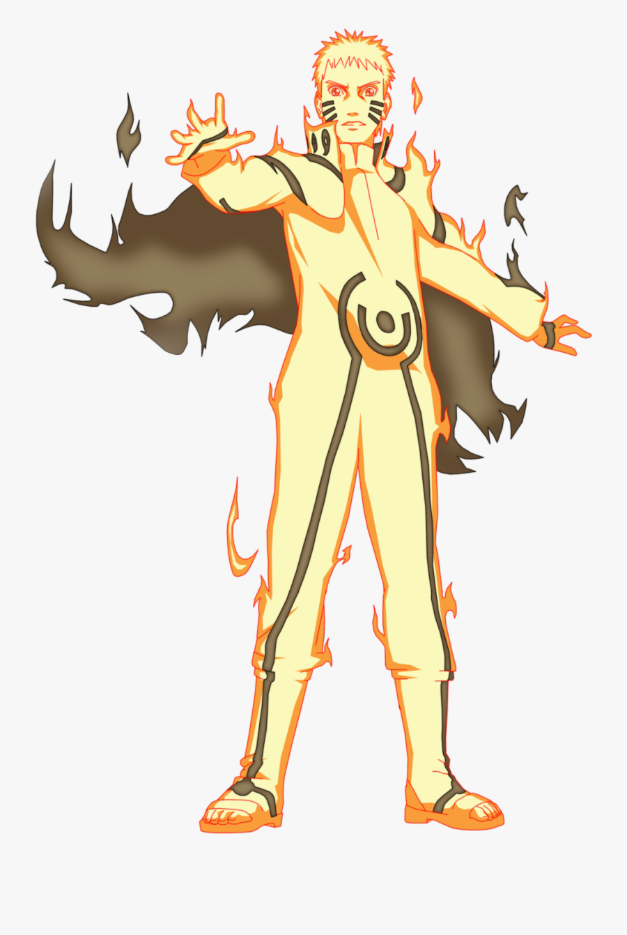 Transparent Naruto Clipart - Naruto Hokage Kurama Mode, Transparent Clipart