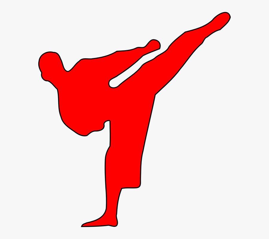 Karate Kick, Transparent Clipart