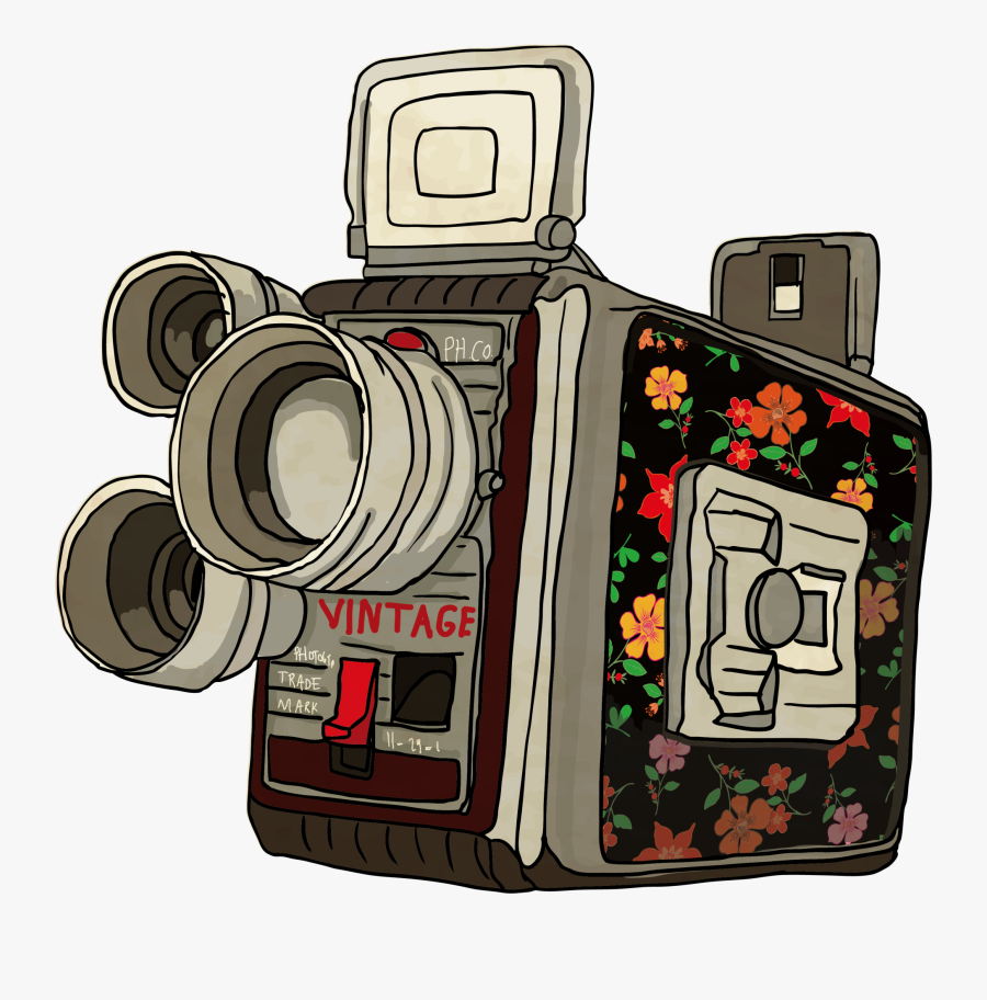 Transparent Vintage Camera Png - Vintage Video Camera Png, Transparent Clipart