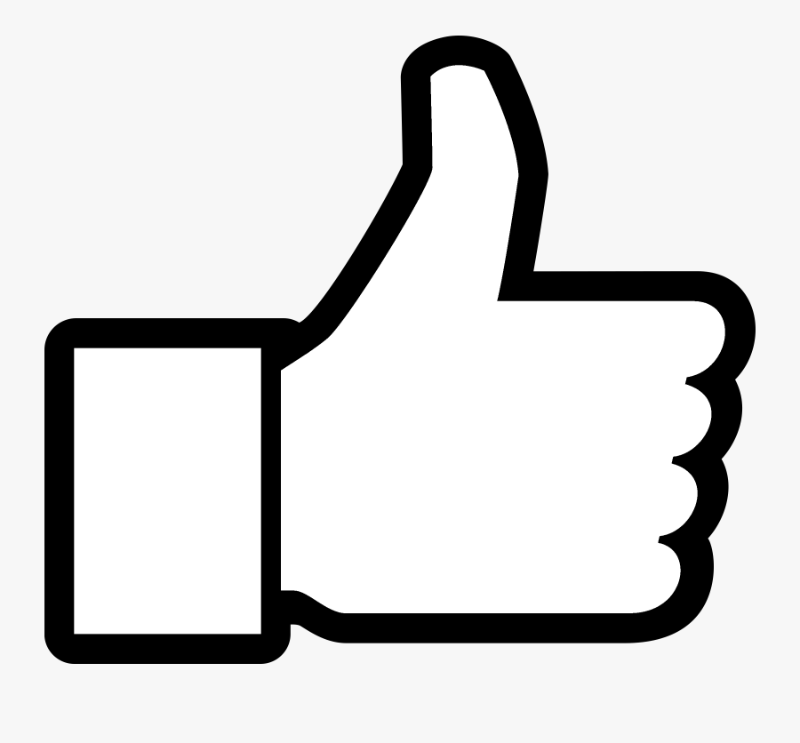 Facebook Thumbs Up White, Transparent Clipart