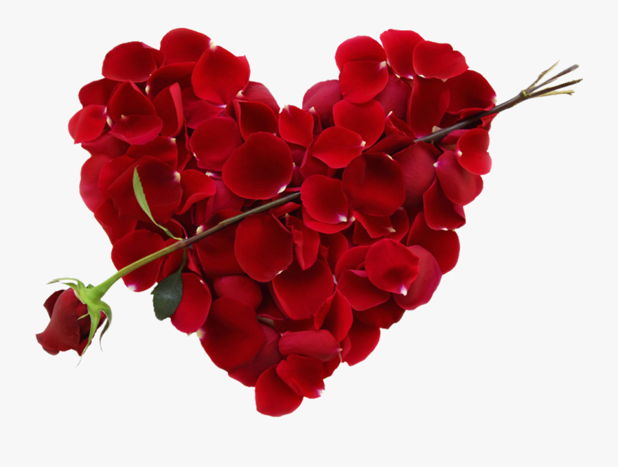 Valentines Day Flower Heart, Transparent Clipart