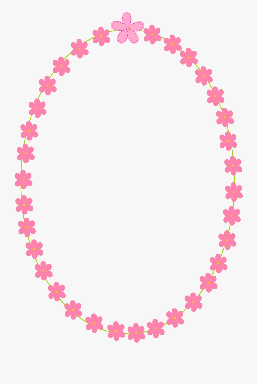 Flower Frame Clipart - Swarovski Red Angelic Necklace, Transparent Clipart