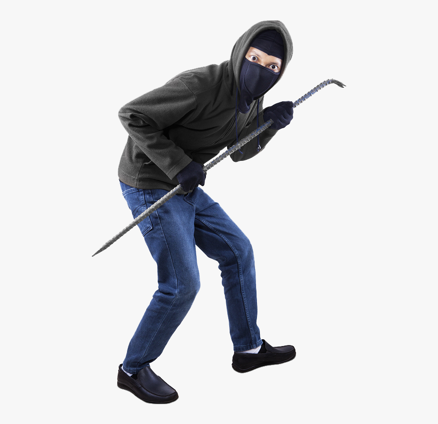 Transparent Burglar Png - Burglar With Crowbar, Transparent Clipart