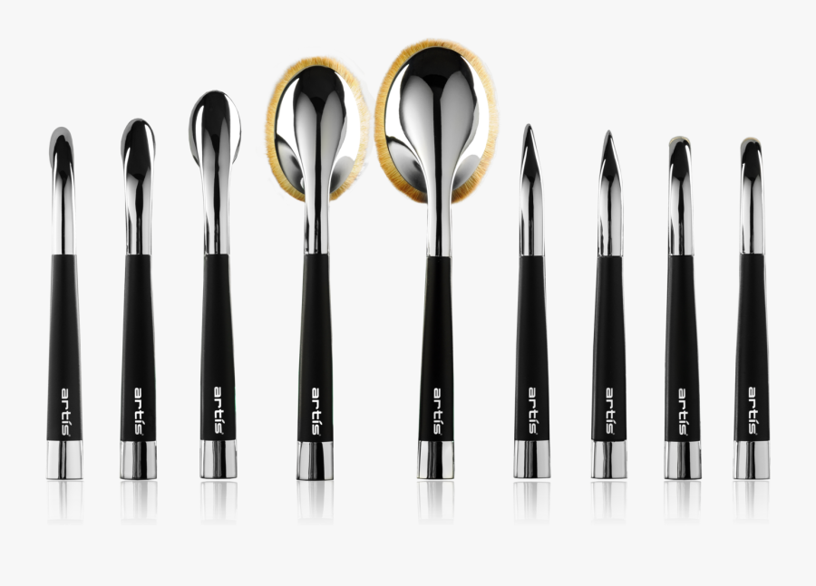 Clip Art Fluenta Brush Set Equipment - Brochas De Maquillaje Artis, Transparent Clipart