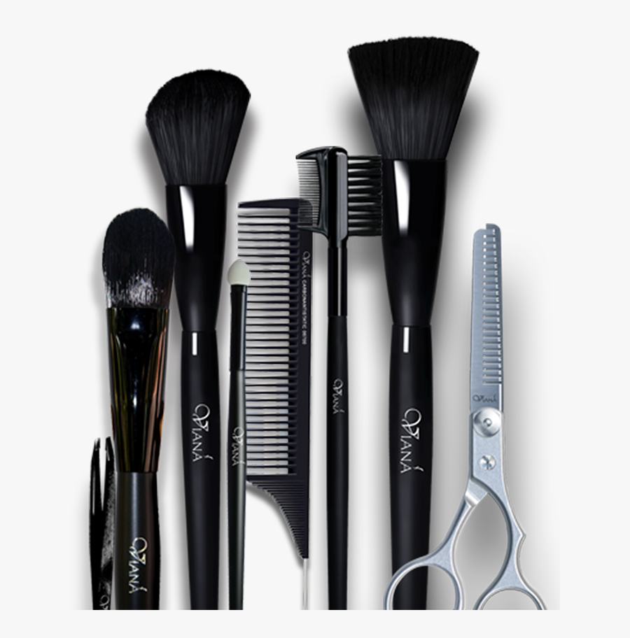 Transparent Makeup Brushes Clipart - Hairdresser , Free Transparent ...