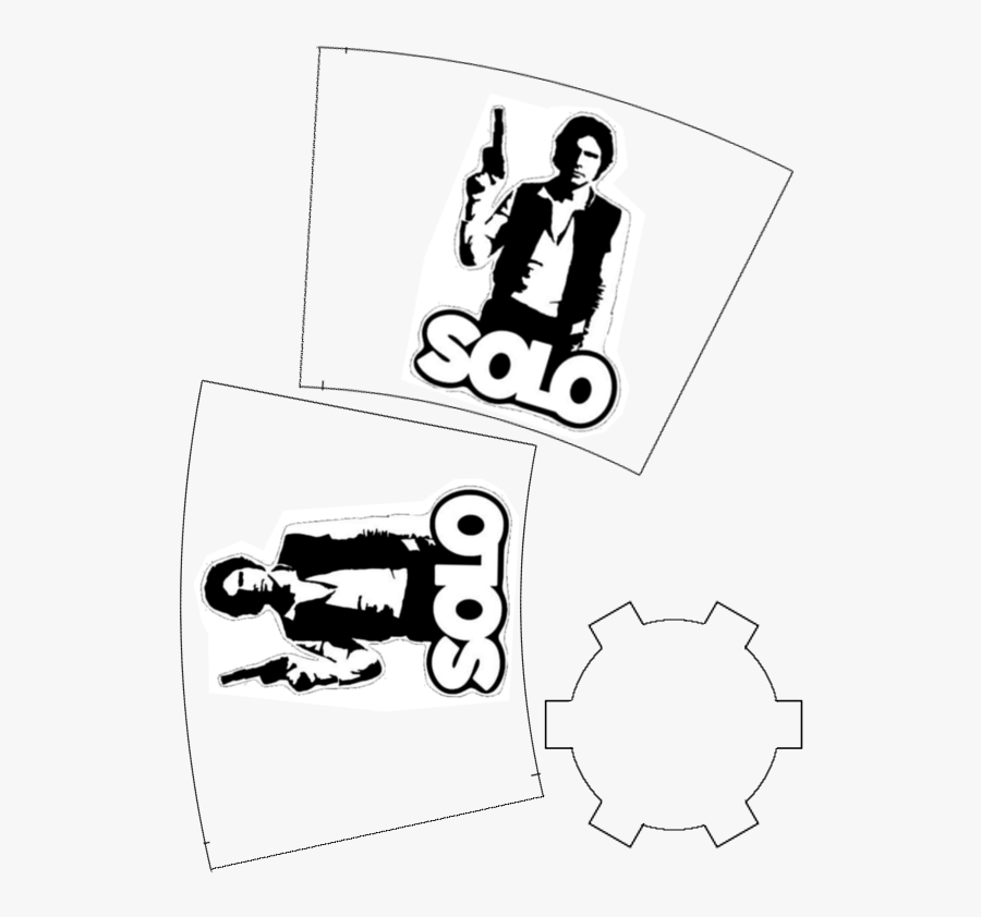 Han Solo Cup Template - Han Solo, Transparent Clipart