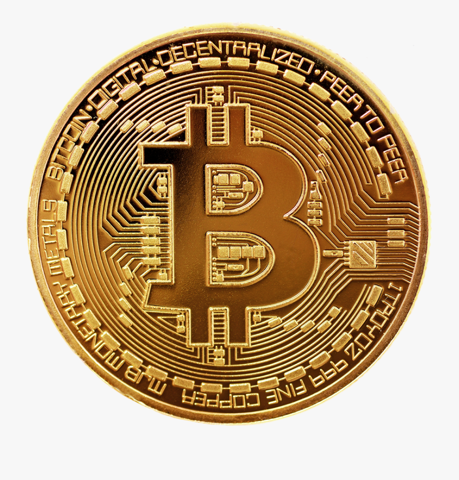 Real Bitcoin Coin - One Bitcoin, Transparent Clipart