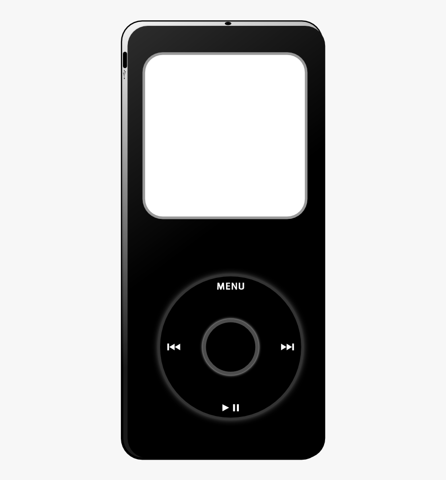 Ipod Black Black White Line Art Scalable Vector Graphics - Ipod Nano Clipart, Transparent Clipart