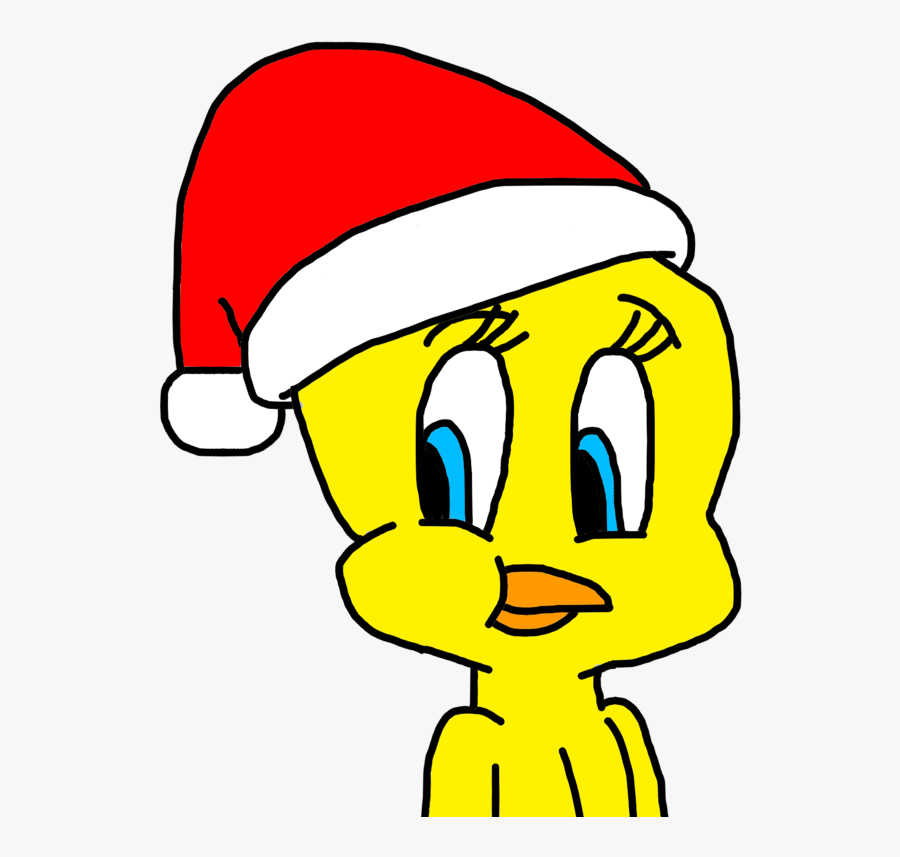 Free Download Tweety Bird With Santa Hat Clipart Tweety - Tweety Bird Santa Transparent Background, Transparent Clipart