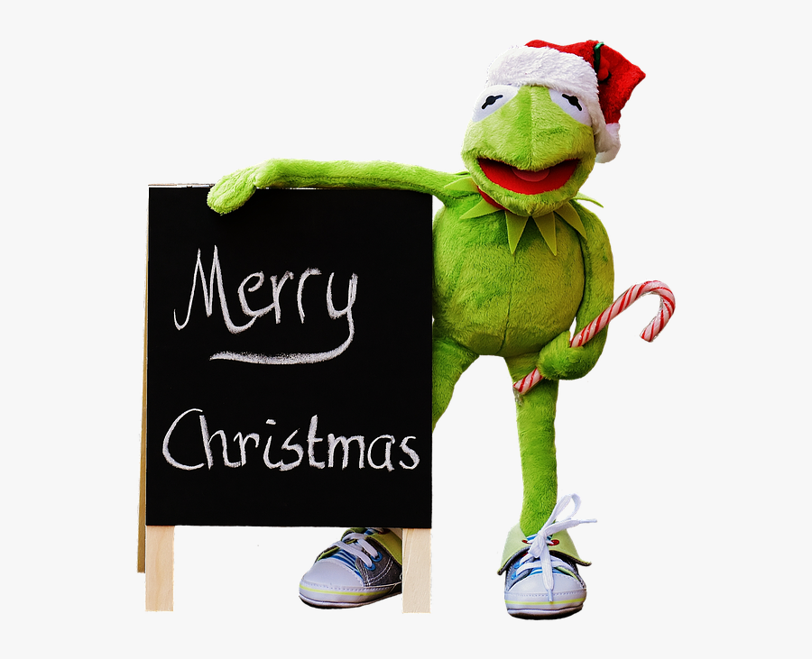 Kermit, Frog, Isolated, Christmas, Santa Hat, Cute - Merry Christmas Casino Online 2017, Transparent Clipart