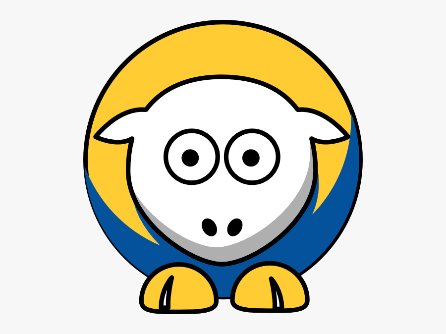 Sheep Golden State Warriors Team Colors Svg Clip Arts - Cartoon Sheep, Transparent Clipart
