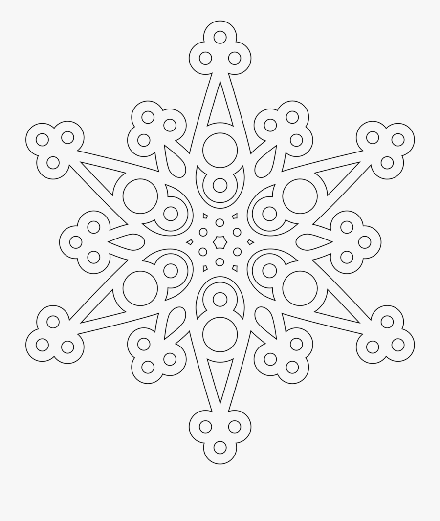 Coloring Pages Snowflake - Snowflake Coloring Pages, Transparent Clipart