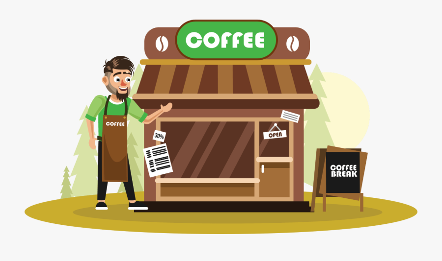 Transparent Opened Book Clipart - Coffee Shop Animated, Transparent Clipart