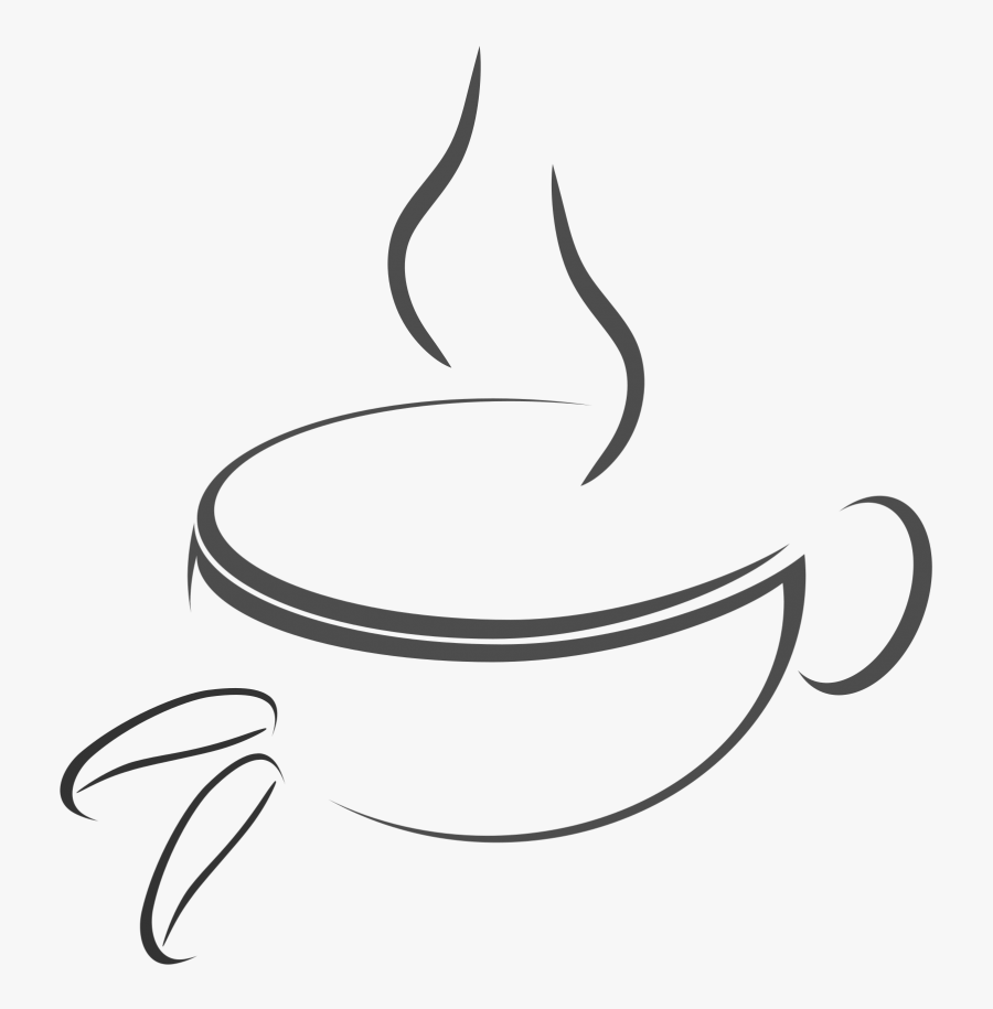 Coffee Shop Logo Png - Line Art, Transparent Clipart
