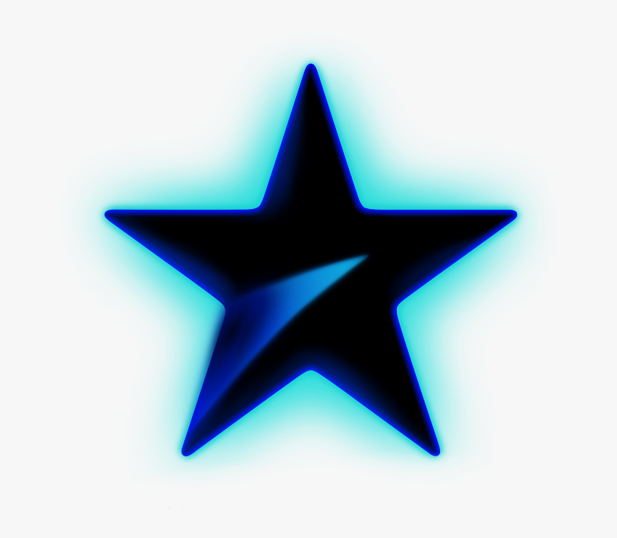 Transparent Star Glow Png - Blue Glowing Star Png, Transparent Clipart