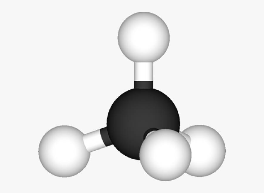 Methane Molecule Structure - Ch4 Ball And Stick Model, Transparent Clipart