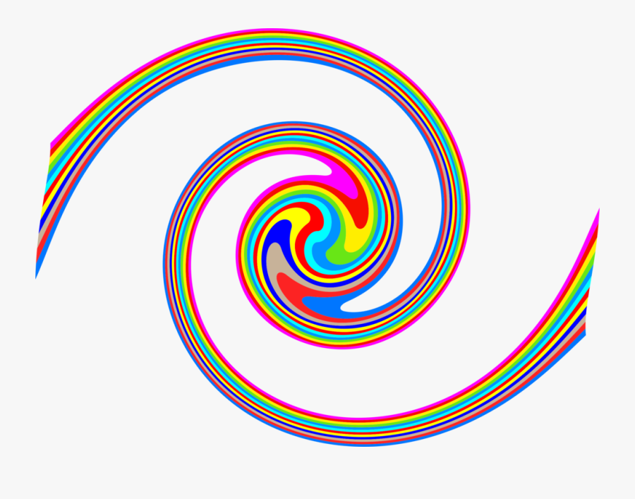 Symmetry,area,text - Rainbow Spiral Png, Transparent Clipart