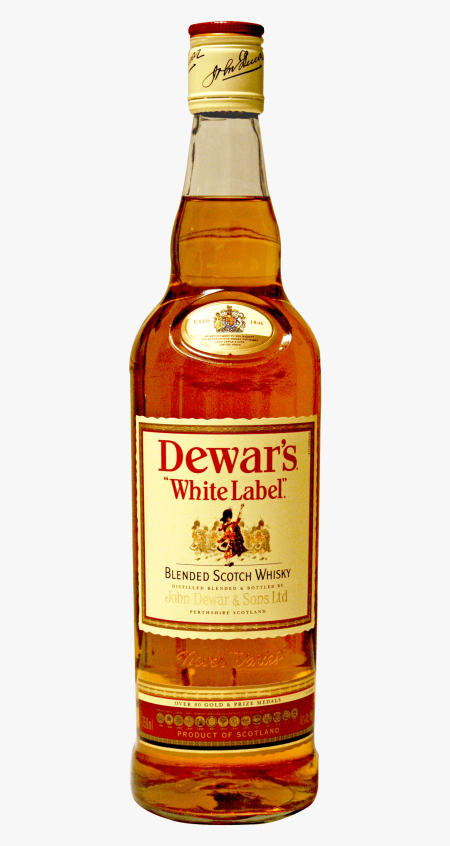 Whiskey-bottle - Dewar's, Transparent Clipart
