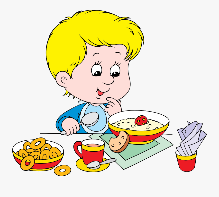 Breakfast Cereal Eating Clip Art - Boy Eating Breakfast Clipart, Transparent Clipart