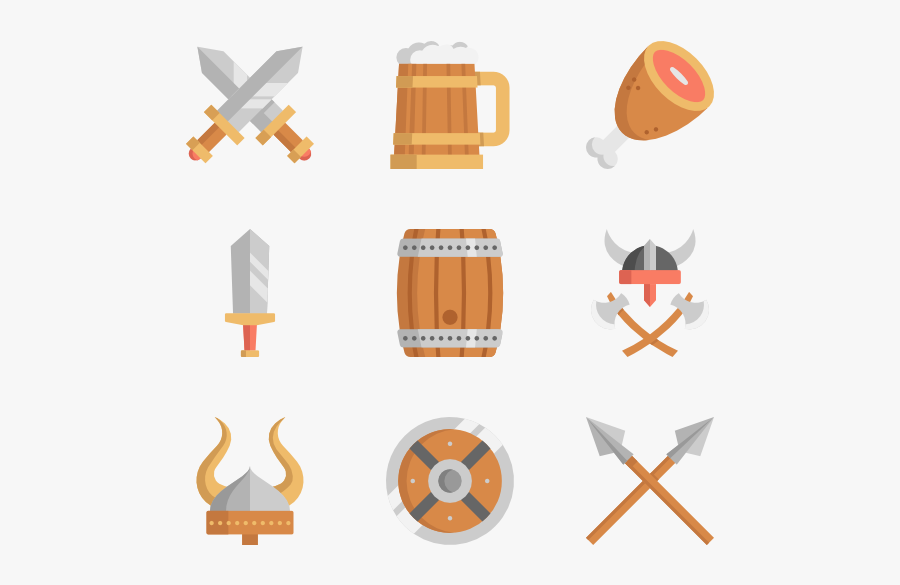 Vikings - Medieval Icon Pack, Transparent Clipart