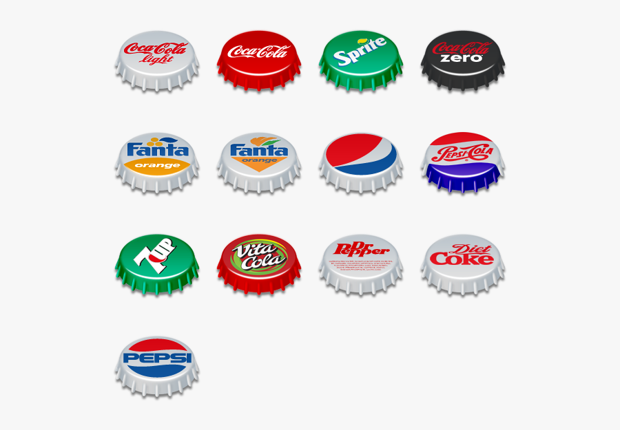 Bottle Cap Clipart Pop Art - Soda Bottle Caps, Transparent Clipart