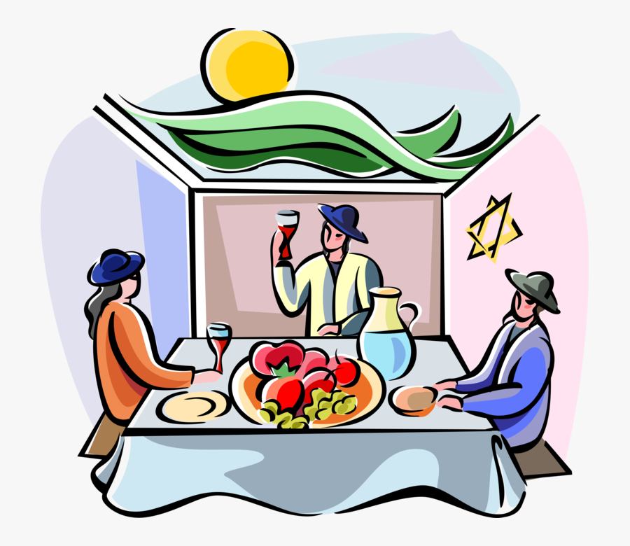 Sukkot Dinner In Jewish - Sukkot Clip Art, Transparent Clipart