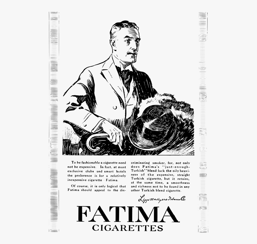 Fatima Cigarettes Advertisement - T-shirt, Transparent Clipart