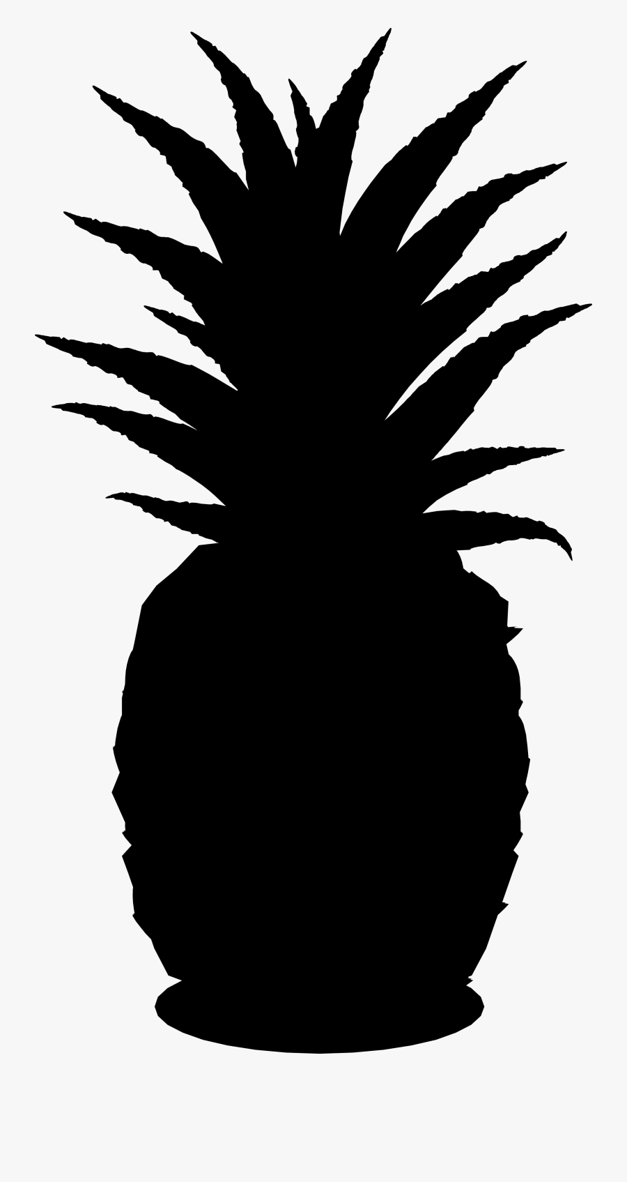 Pineapple Silhouette - Pineapple Png Black, Transparent Clipart