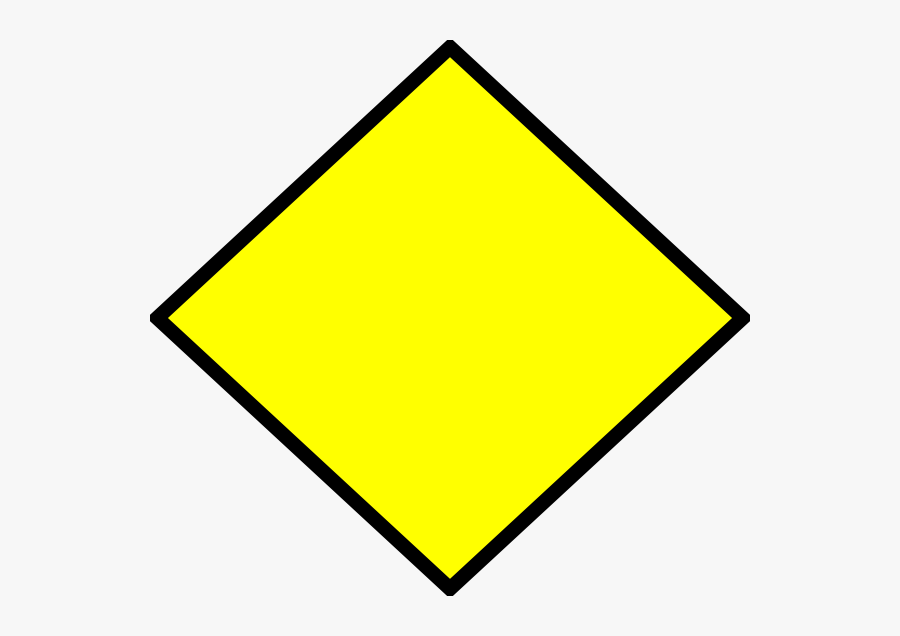 Blank Yellow Caution Sign, Transparent Clipart