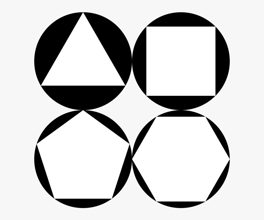 Polygons Inside Circles - Polygon, Transparent Clipart
