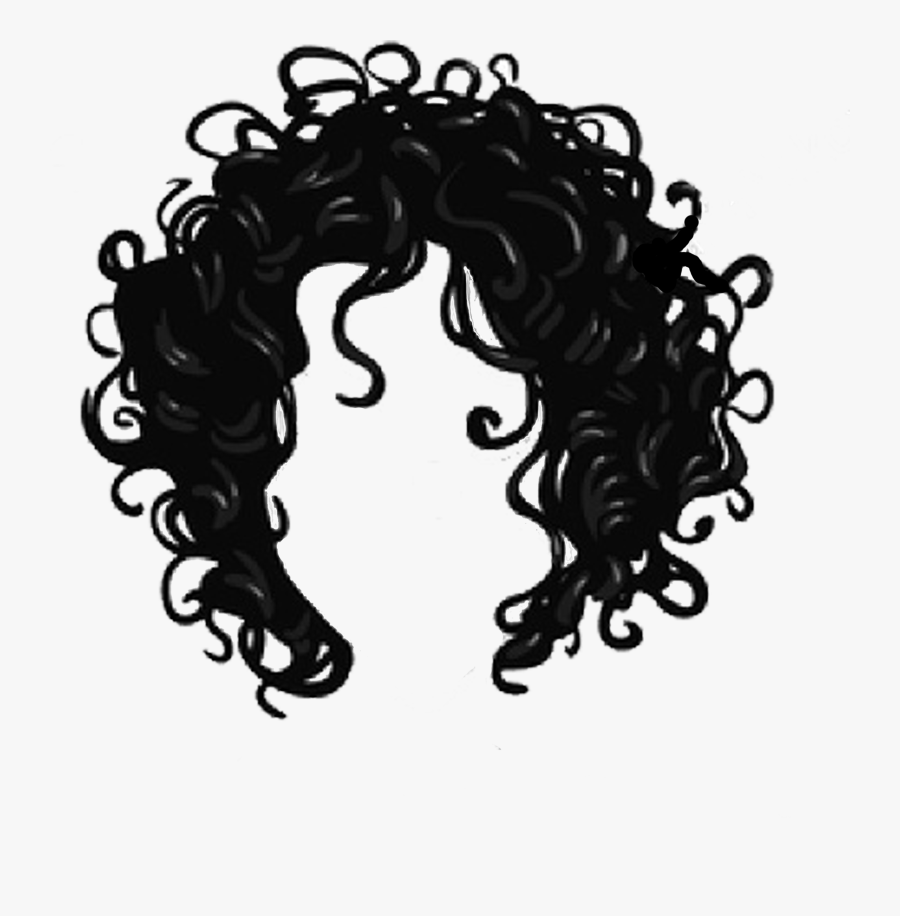 Curly Hair Logo Png Clipart , Png Download - Curly Hair Clipart Black And White, Transparent Clipart