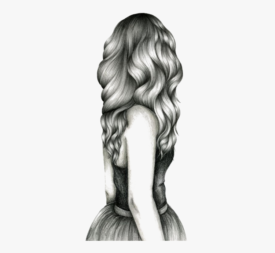 Clip Art Hairstyle Sketches - Realistic Drawings Easy Hair, Transparent Clipart