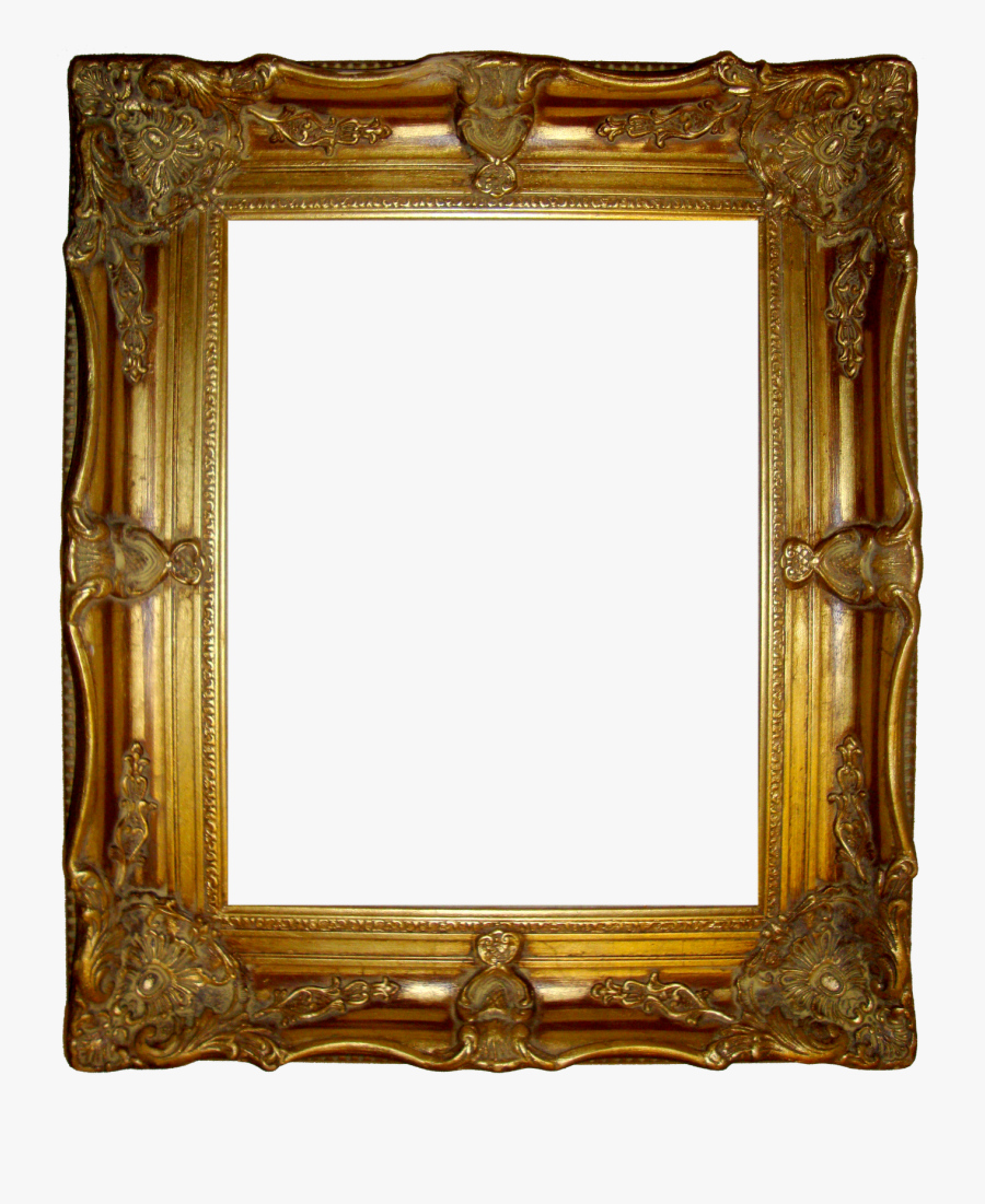 Antique Photo Frame - Old Gold Frame Png, Transparent Clipart