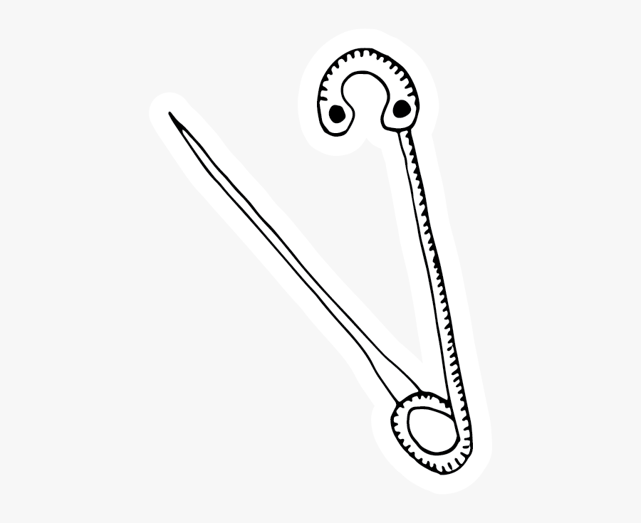 Safety Pin Cut - Monochrome, Transparent Clipart