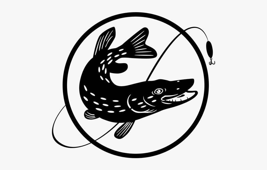Pike Fish Silhouette, Transparent Clipart