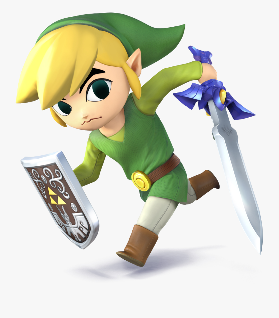 Legend Of Zelda Update - Super Smash Bros Wii U Toon Link, Transparent Clipart