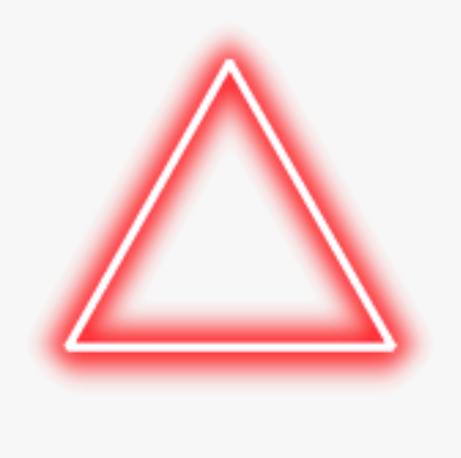 Transparent Red Triangle Clipart - Red Neon Triangle Png , Free