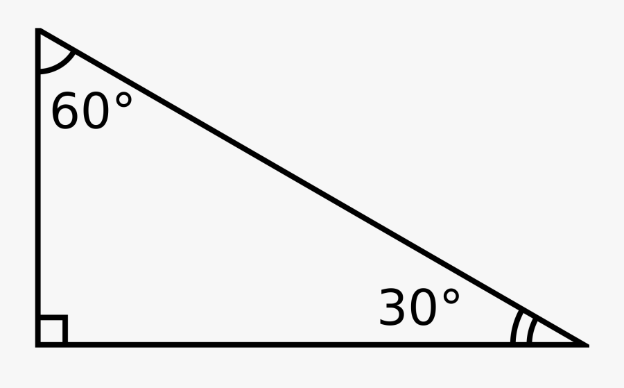 Right Triangle With Degrees, Transparent Clipart