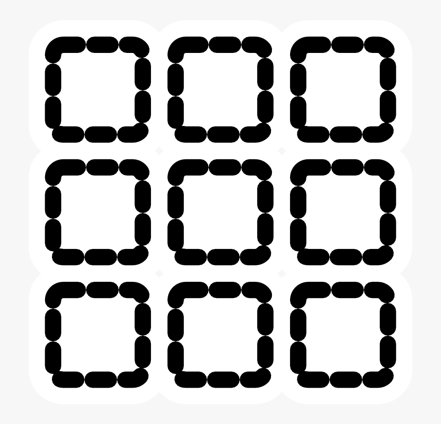 Mono Math Matrix - Vector Of Rough Edge Square, Transparent Clipart