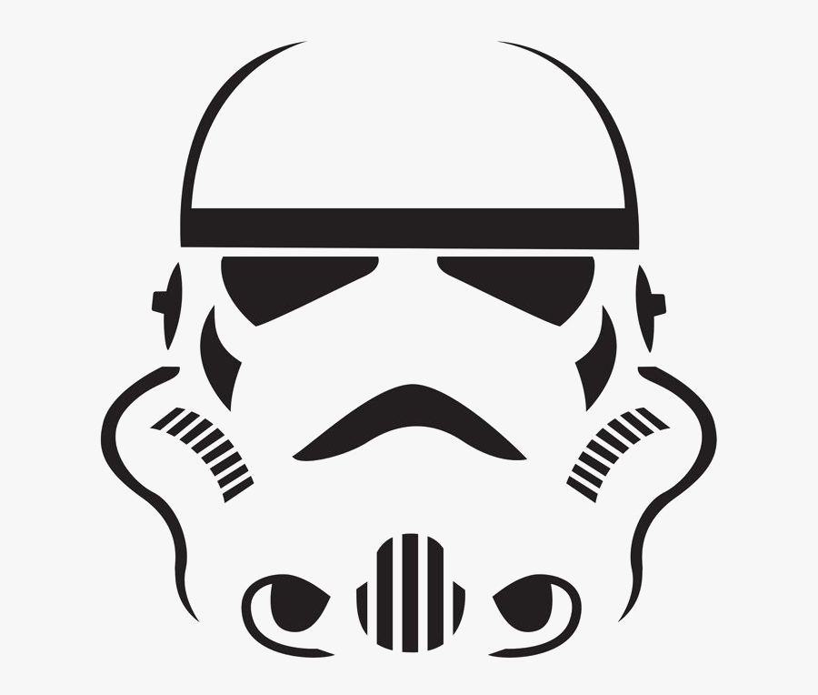 Stormtrooper X Helmet Drawing Vector Graphic Transparent - Stormtrooper Template, Transparent Clipart