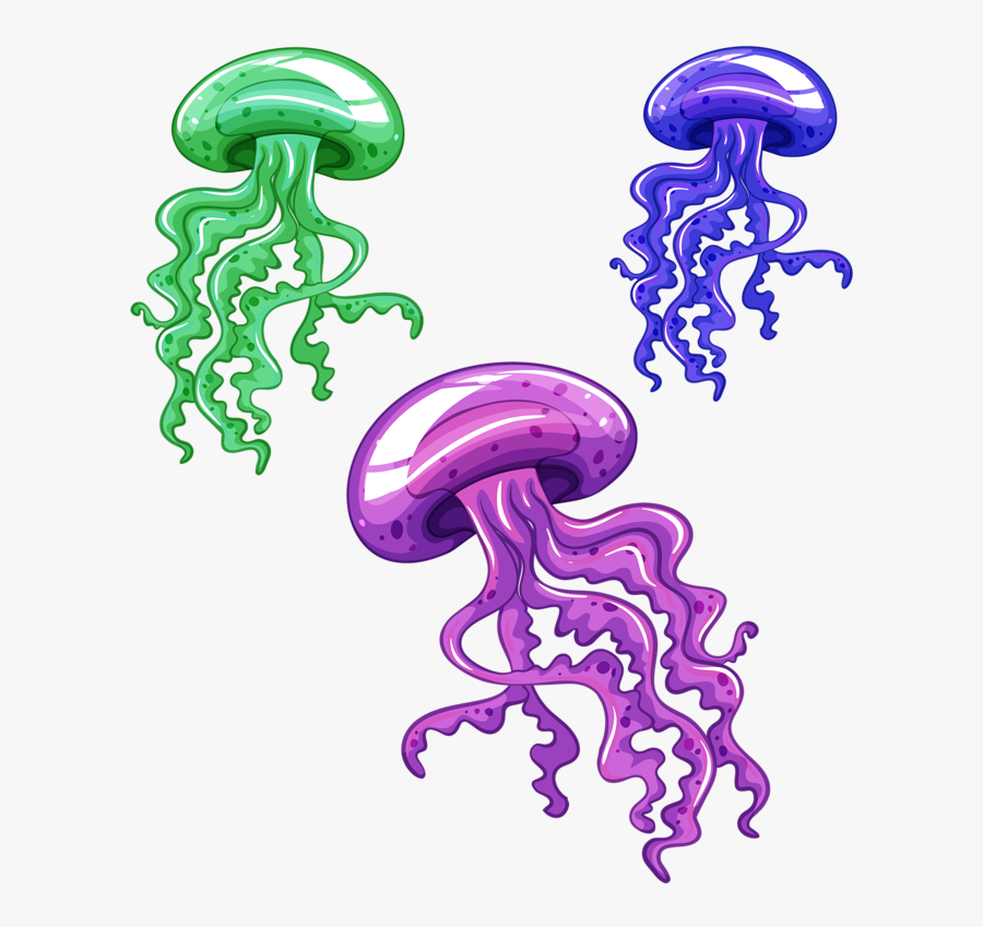 Medusa De Mar Animada - Transparent Background Jellyfish Clipart, Transparent Clipart