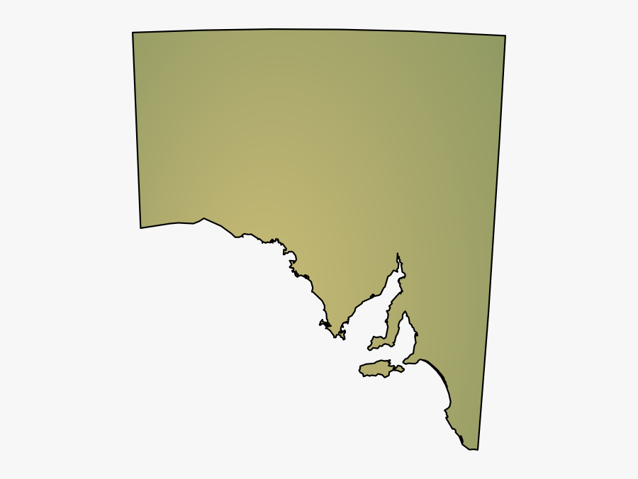 South Australia Map Outline, Transparent Clipart