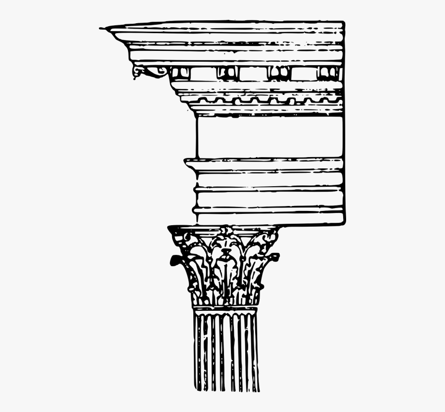 Line Art,column,text - Capital, Transparent Clipart