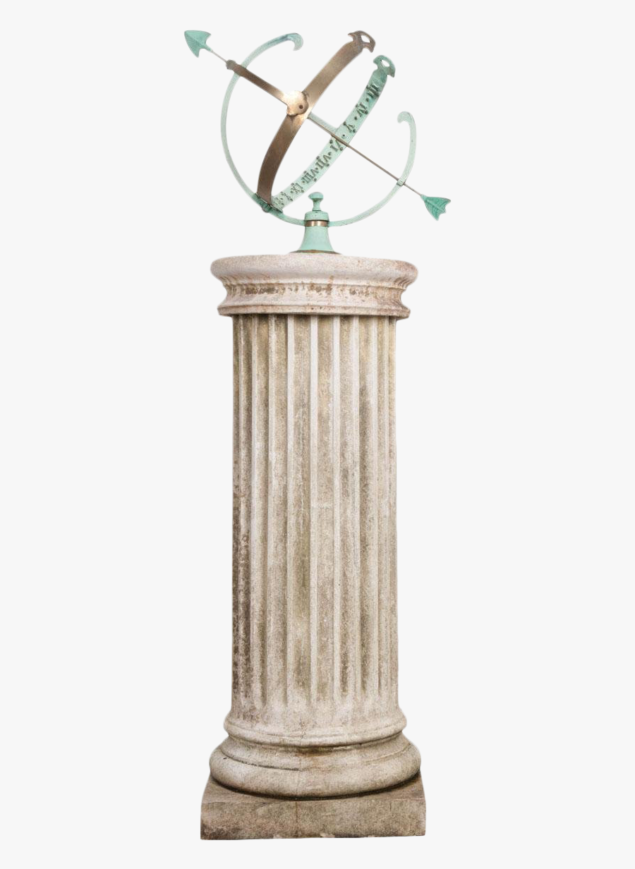 High-end French Early 20th Century Armillary Sphere - Column, Transparent Clipart